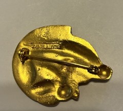 Vintage Alva Studios Venus Cherub Gold Tone Mythology Goddess Brooch Pin