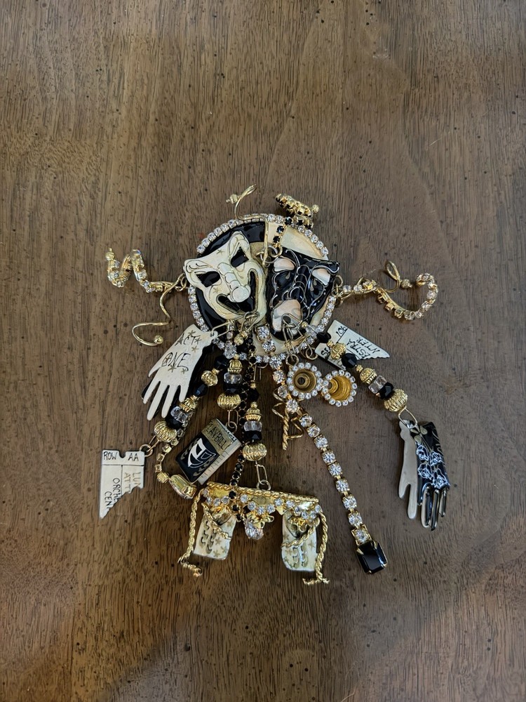 Vintage Lunch at the Ritz “Act One” Comedy and Tragedy Theater Brooch
