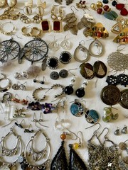Huge 251 pairs Earrings Pierced Mixed Stud Dangle Chandelier Hoop