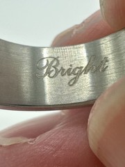 Silver Tone Spinner Band Ring W/“Bright” Engraved On The Inside Size 6