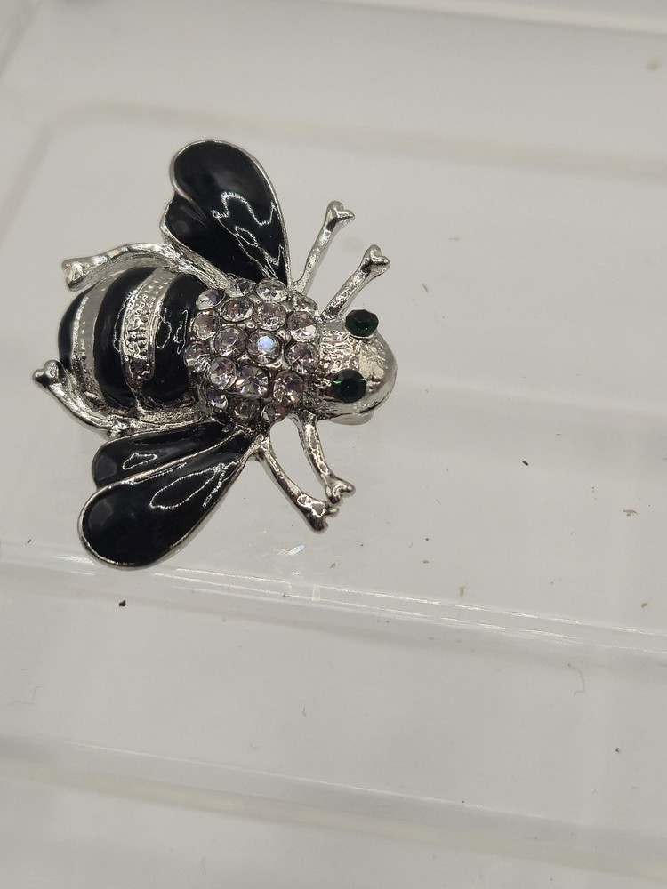 Rhinestone Bee Brooch Unbranded