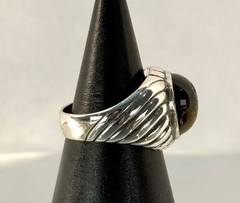 Vintage Clark & Coombs Sterling Silver & Tiger Eye Stone Ring