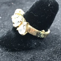 Vintage 18KT GE Gold Plated & Cubic Zirconia Statement Look Ring varied sizes