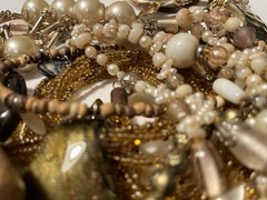 4Lb Mixed Mystery Jewelry Lot Vintage Mod Boho Beaded Necklaces Bracelets