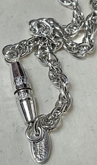 Vintage Jewelry Little Gallery Etched Crystal Rose Pendant Necklace w/Box – Nice