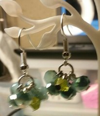 MaryBee Jewelry: Pierced Betty Blue Dangle Earrings 09-01-2020