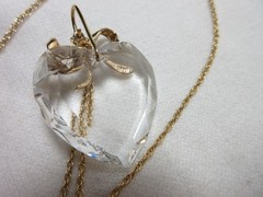VINTAGE 14K YELLOW GOLD FILLED NECKLACE CHAIN HEART PENDANT 23 7/8 INCH #3