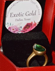 GIA CERTIFIED 5.25CT NATURAL EMERALD SOLID 18K GOLD SCULPTURAL BEZEL DESIGN RING