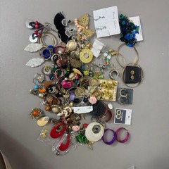 Lot of Fashion Jewelry Earrings 1.8 Pounds Some Broken Many Vintage