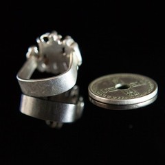 Juhls Kautokeino Norway Brutalist Scandinavian Sterling Silver Ring 925S Size 8