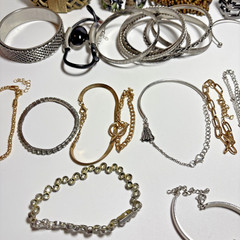 Vintage Costume Jewelry Bracelet Lot • Mixed Styles • Fashion Accessory Bundle