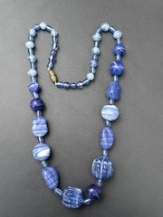 Three Vintage Art Glass Fashion Necklaces From Estate