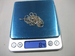 FAS ITALY SIGNED 30″ BOX CHAIN NECKLACE 8.4 GRAMS