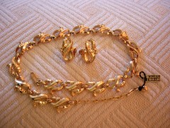 Rare Crown TRIFARI Alfred Philippe PAT PEND Choker Necklace & Earring Set UNUSED