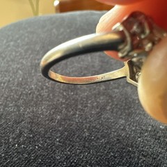 1930’s Old European Art Deco Platinum Diamond Ring – Size 9.25