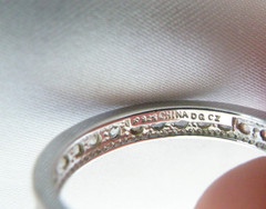 Vintage Sterling Silver 925 Diamonique CZ DQ Channel Set Eternity Ring Size 10