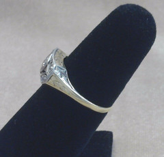 Antique 14K Yellow Gold and Platinum 5-Stone Diamond Ring Sz. 6.25 * JJ399