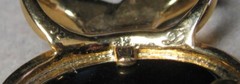 Vintage Sterling Silver Gold Tone Onyx Pendant 6.5g #J4798