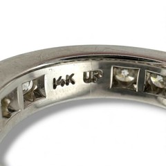 Vintage 14K White Gold Diamond Channel Eternity Band 2.70ctw Size 3.75 5.29g