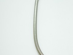 Pcraft Chain Link Silver Tone Coil Necklace Vintage 1960s 18.5″ Length
