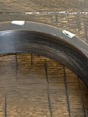 Vintage Horn and Bovine Bone inlays Bangle Bracelet