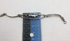 Vtg Michael Anthony Sterling Silver Panther Bracelet signed 7”-6-1/2” / 10.45g