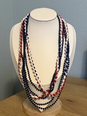 Lot of 5 Vintage Plastic Necklaces Various Colors Costume Jewelry 52”