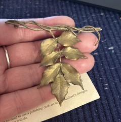 Vintage Retired Michael Michaud Wisteria Brooch Hallmarked