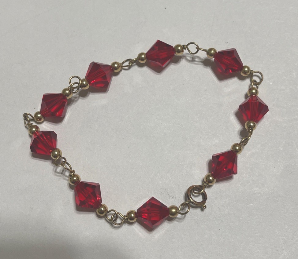 1/20 14k gf gold filled bracelet Red And Gold #195