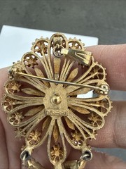 Vintage stunning Francois pin brooch MISSING RHINESTONE