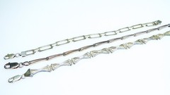 3 Sterling Silver Tennis Bracelets Signed Mexico Different Designs