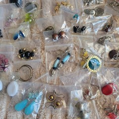 HUGE lot 126 Pairs Earrings Silver & Gold Tone Dangle Studs Hoops ALL WEARABLE