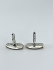 Vintage Swank mens cufflinks name Walter gold and silver tone concave 3/4″