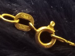 14k Italian Gold Vintage Estate Serpent / Snake Necklace 15 Inch Long 2.15 grams