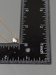 Vintage Spade Enamel Dainty Gold Tone Necklace Retro 15.5 in