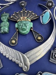 Vintage Jewelry Lot Mexico Alpaca Boho Ethnic Tribal Runway 30 Pc Bracelet Nlace