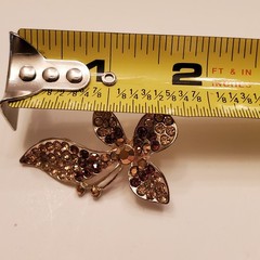 Avon 35th Anniversary 2006 Rhinestone Flower Brooch with coordinated earring set