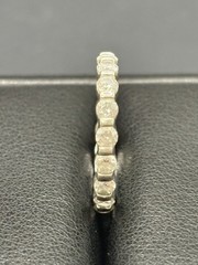 Vintage Sterling Silver Cubic Zirconia Eternity Band Ring Size 7 E20