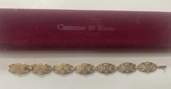 Camrose & Kross Jacqueline Kennedy Sapphire And Crystal Gold Link Bracelet