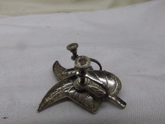 Vintage Sterling Silver Leaf Shaped Screw Back Earrings 1″ #727
