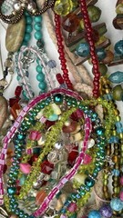 VTG Beaded Large Nice Jewelry Lot Of 40 Necklaces Bracelets Earrings SEE PICS