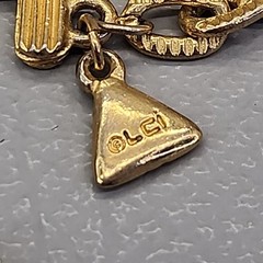 Vintage Liz Claiborne Necklace Three Layered Chain Gold Tone 33″