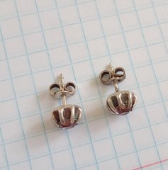 Vintage Beautiful Earrings Purple stones Sterling Silver 835 test Women Jewelry