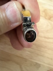 Acleoni Jewelry Pendant 925 Sterling Hinged Vintage Very Unusual