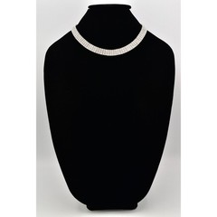 Vintage Crystal Collar Necklace Pave Rhinestone Crystal Sparkle Heavy Y2K BinBD