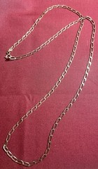 VTG 925 Sterling Silver Square S Hallmarked Elongated Curb Chain Necklace 7.44g