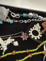 Vintage Lot of 15 Necklaces, Bracelets, Earrings And/or Brooches See Pics