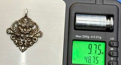Beautiful Handmade Silver Chhepu Vintage Pendant