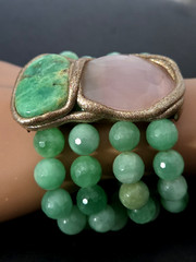 ESTROSIA Milano Italy Semi-precious Gemstone Multi-strand Bracelet