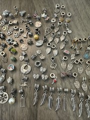 Huge Vintage/Modern Charms 110 Piece Lot Variety Sizes/Styles Unsigned